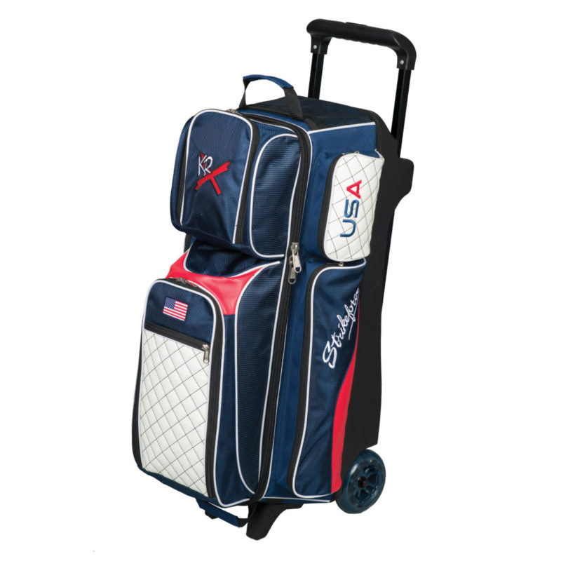 KR Strikeforce Royal Flush 3 Ball Triple Roller USA Bowling Bag