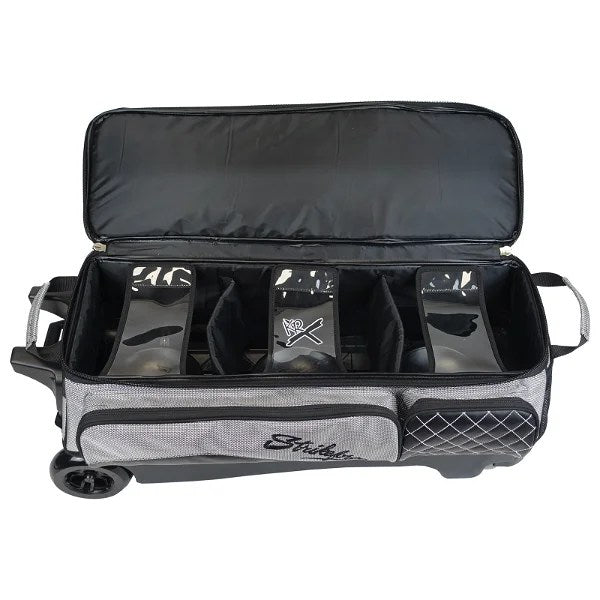 KR Strikeforce Royal Flush 3 Ball Triple Roller Silver Bowling Bag
